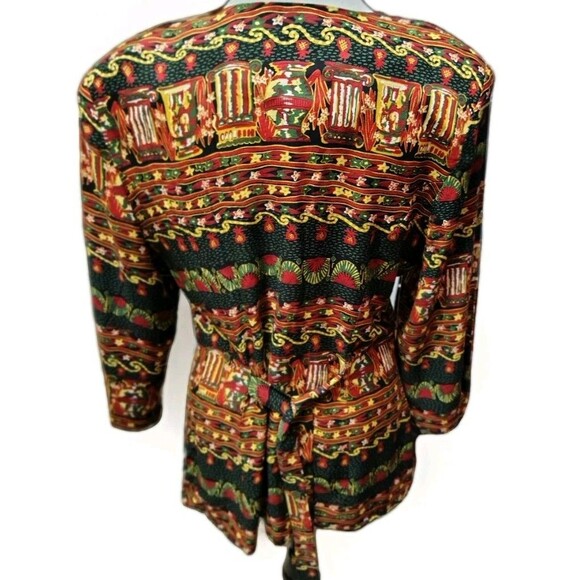 Vintage Ultra Dress Blouse Size 12 Design Buttons Padded Shoulders Back Tie... - Picture 6 of 9